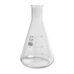 SIBATA Glass Erlenmeyer Flask, 500 mL