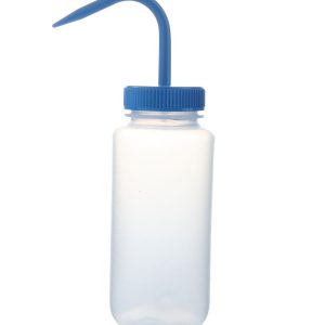 Wash Bottles Color Coded Wide Mouth, 500mL, Clear/Blue