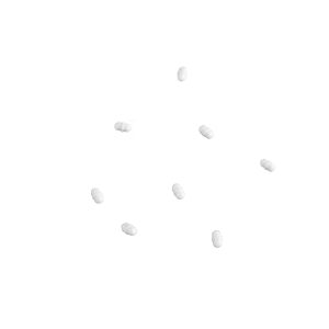 Magnetic Stir Bar, PTFE, Octaganol, Pivot Ring, 10x5mm, pk10, White
