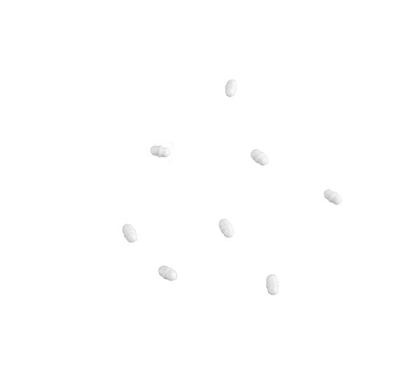 Magnetic Stir Bar, PTFE, Octaganol, Pivot Ring, 10x5mm, pk10, White