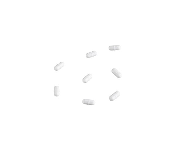 Magnetic Stir Bar, PTFE, Octaganol, Pivot Ring, 20x8mm, pk10, White