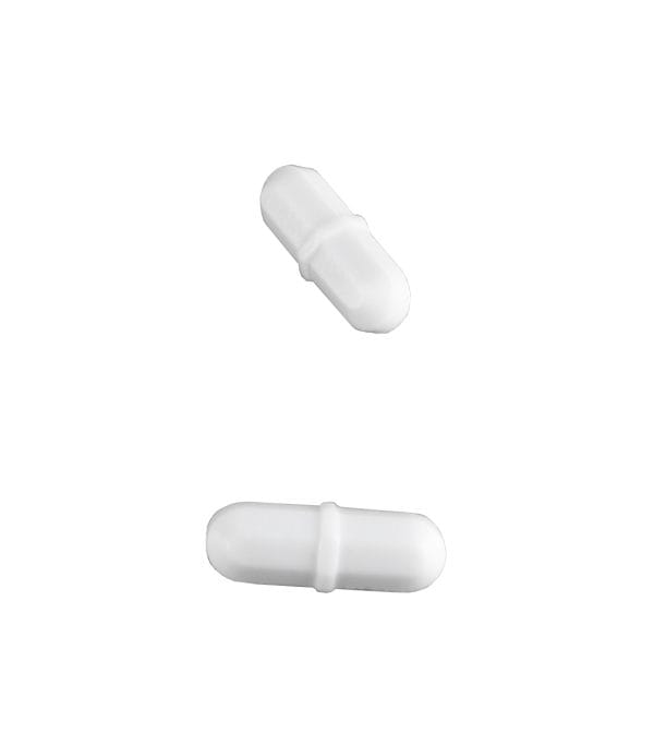 Magnetic Stir Bar, PTFE, Octaganol, Pivot Ring, 25x7mm, pk10, White