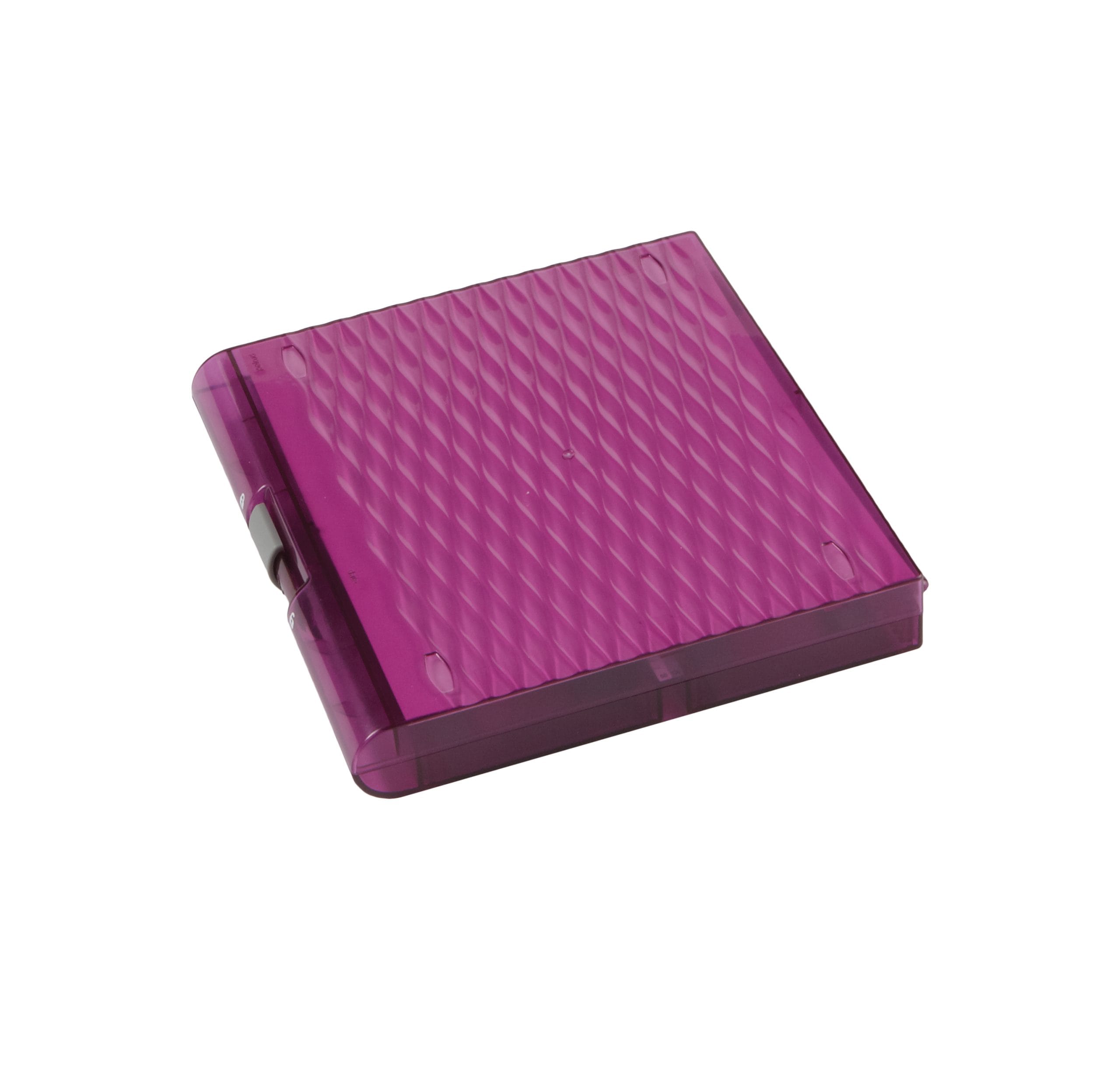 Premium Plus Slide Box, 100 place, translucent purple, pk5