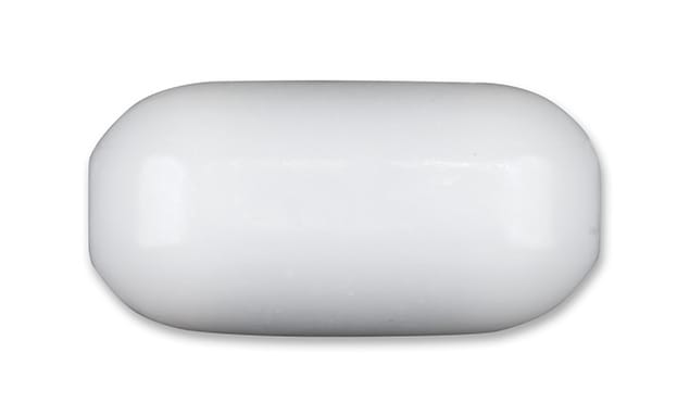 Magnetic Stir Bar, PTFE, Smooth, 10x5mm, pk10, White