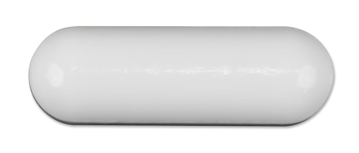 Magnetic Stir Bar, PTFE, Smooth, 25x8mm, pk10, White