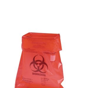 Biohazard Bags, PP 8x12" (203x305mm), Red