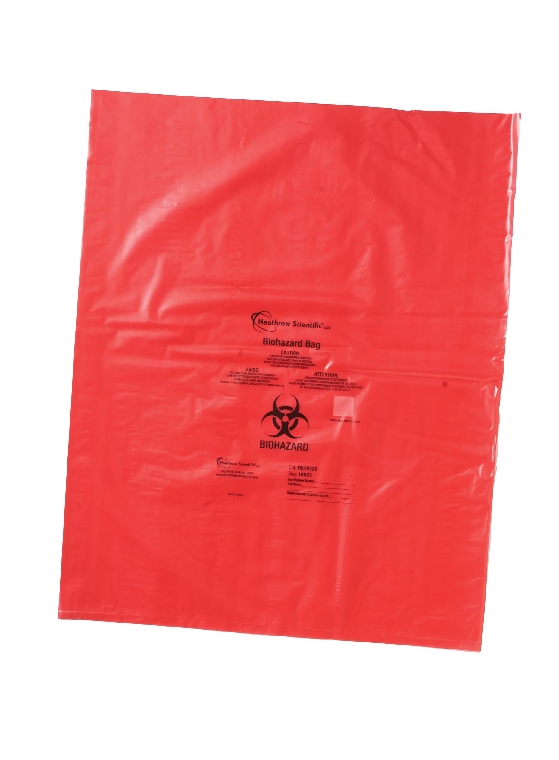Biohazard Bags, PP 19x23" (483x584mm), Red