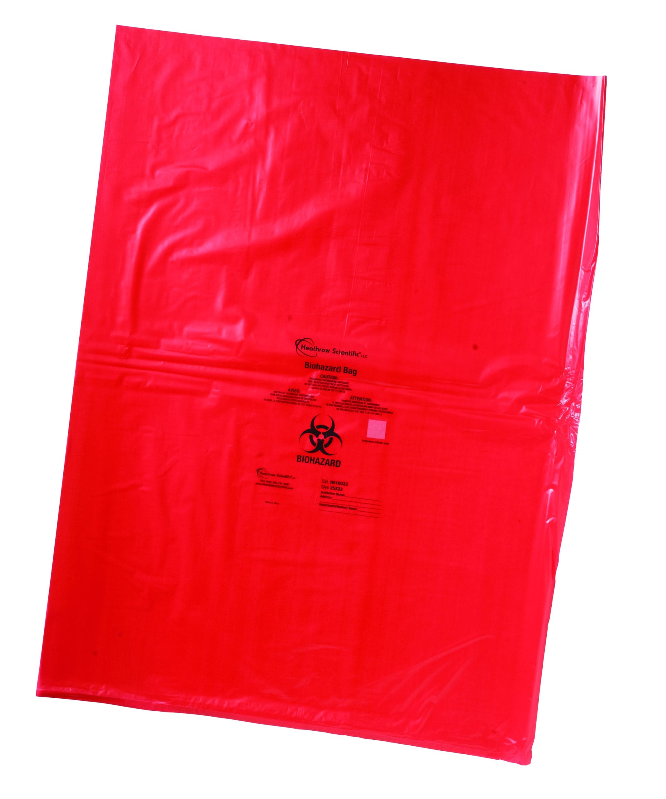 Biohazard Bags, PP 25x33" (635x838mm), Red