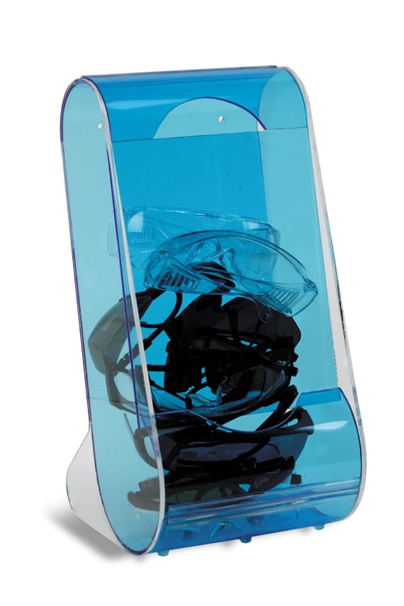 Acrylic Eyeglass Dispenser Counter or Wall Mount, Blue