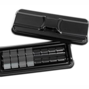 Slide Staining Tray Set, Disposable (1 Lid+ 4 Bases), Black