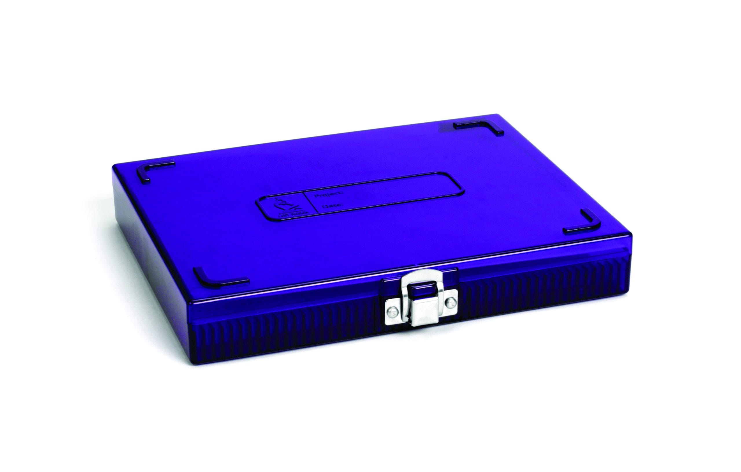 Microscope Slide Box Polycarbonate 100-Place, Purple