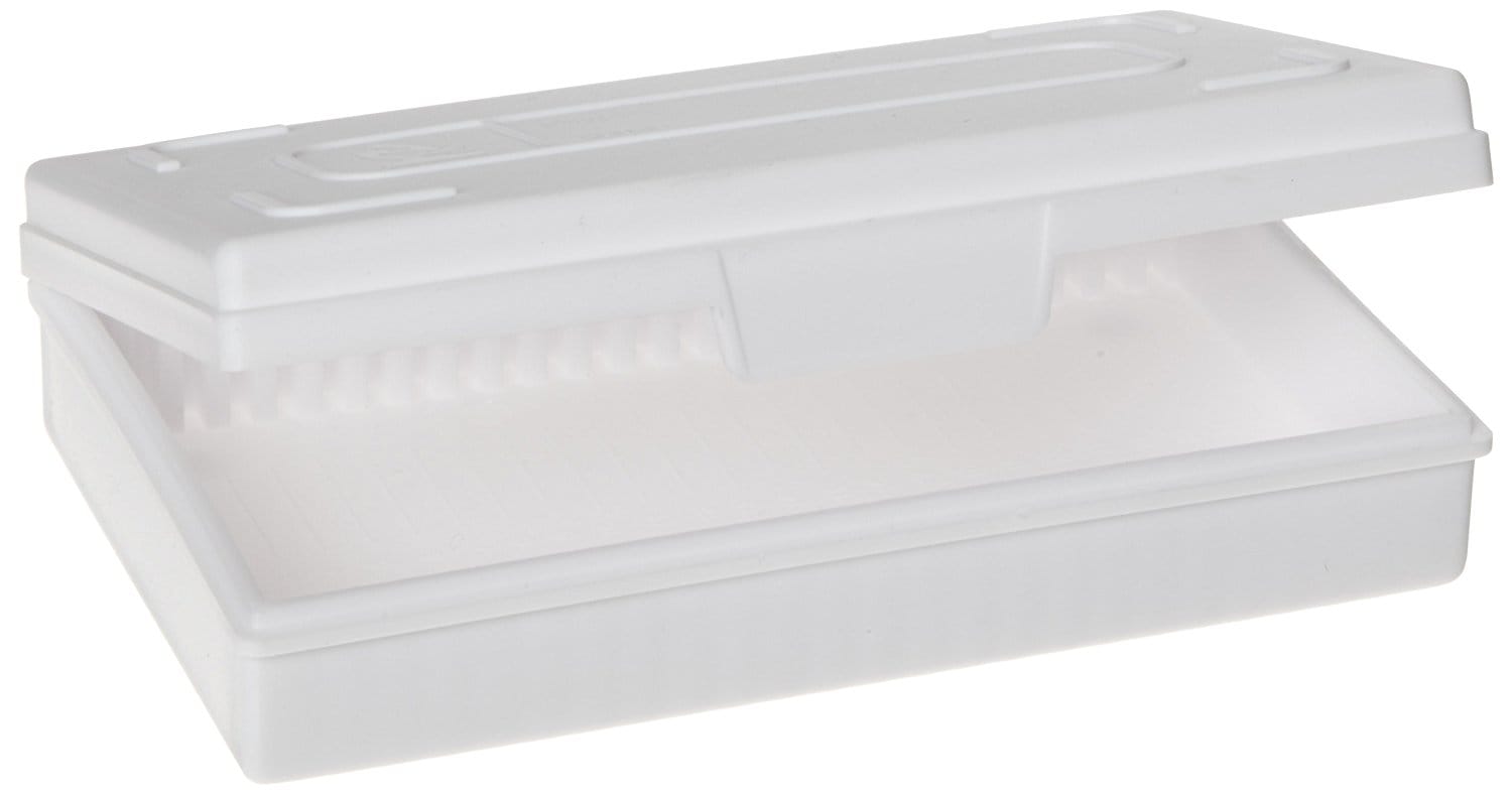 Microscope Slide Box, 25-Place, White
