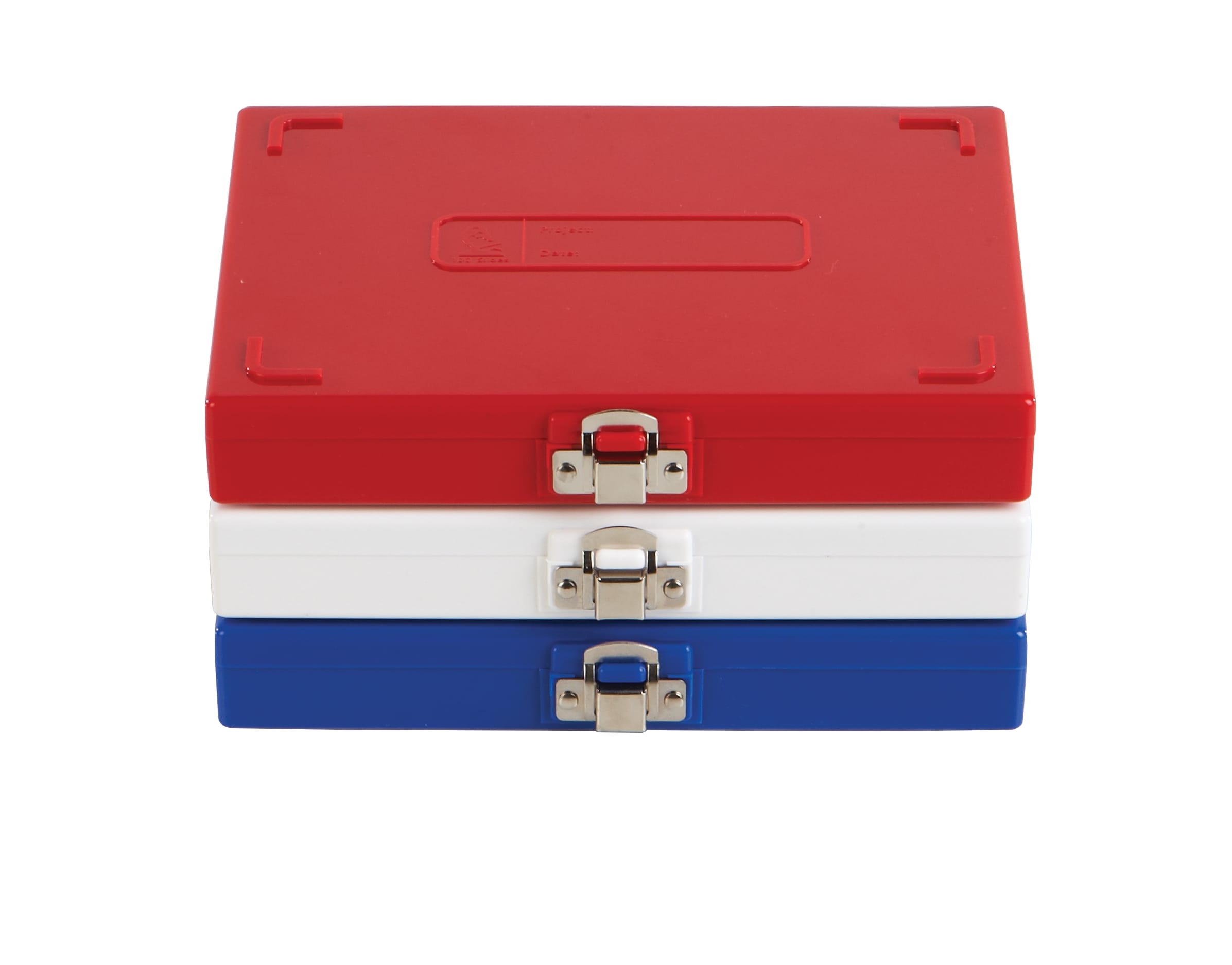 Premium Microscope Slide Box, 100-Place, Foam, Red