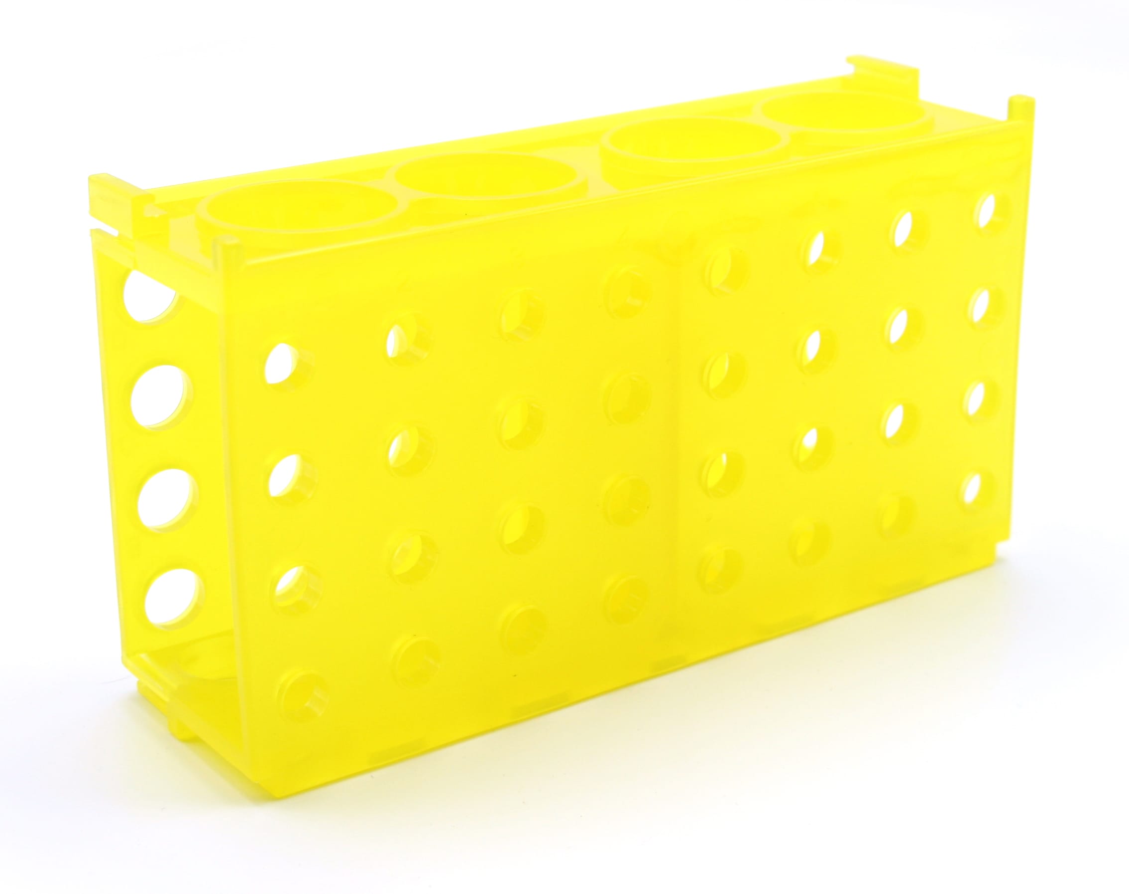 4-Way Tube Rack, Yellow