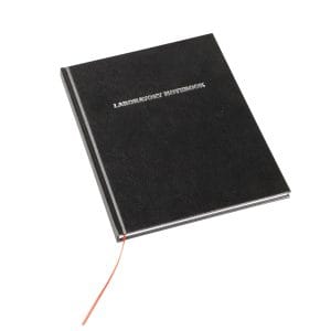 Laboratory Notebook, 100-pages, Grid, Black