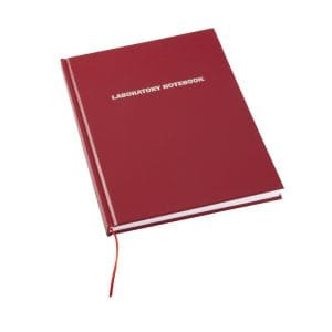 Laboratory Notebook, 200-pages, Lined, Red