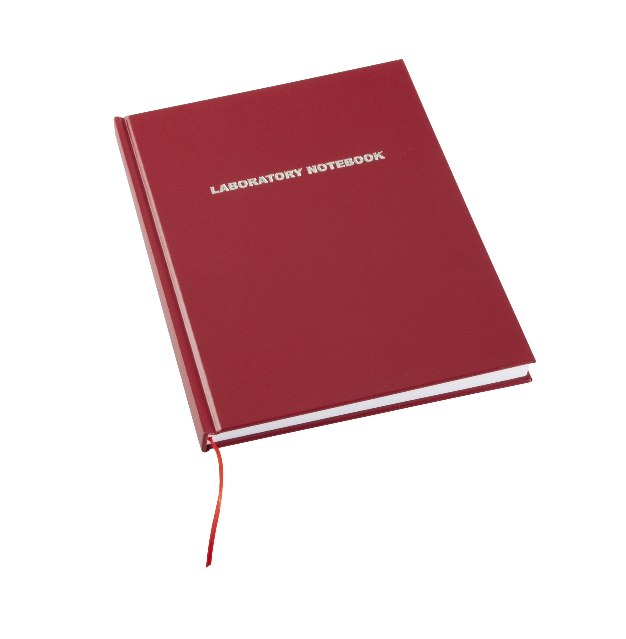 Laboratory Notebook, 200-pages, Lined, Red