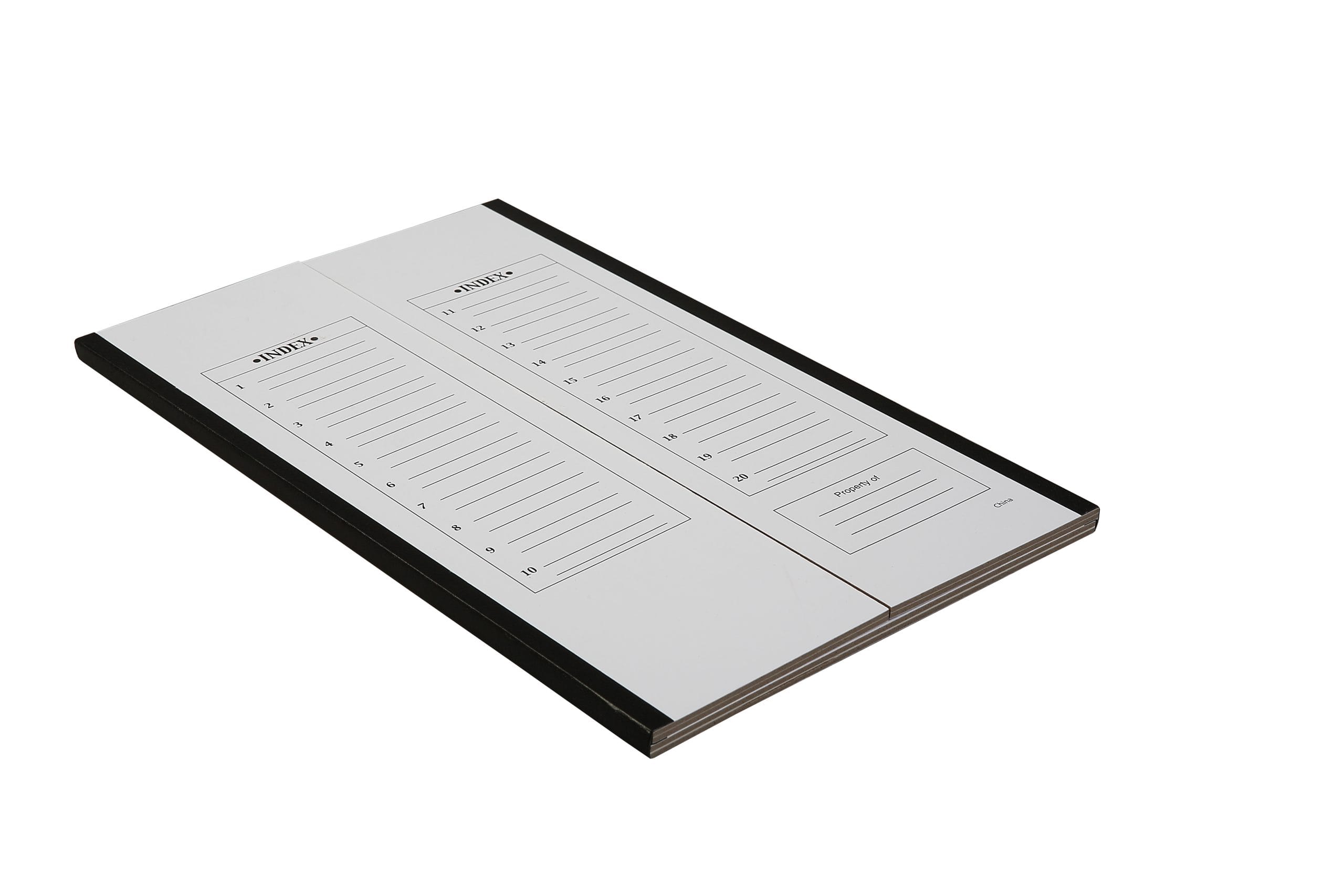 20-Place Cardboard Slide Tray, Black Trim