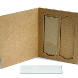 2-Place Cardboard Slide Holders, pk36, Cardboard