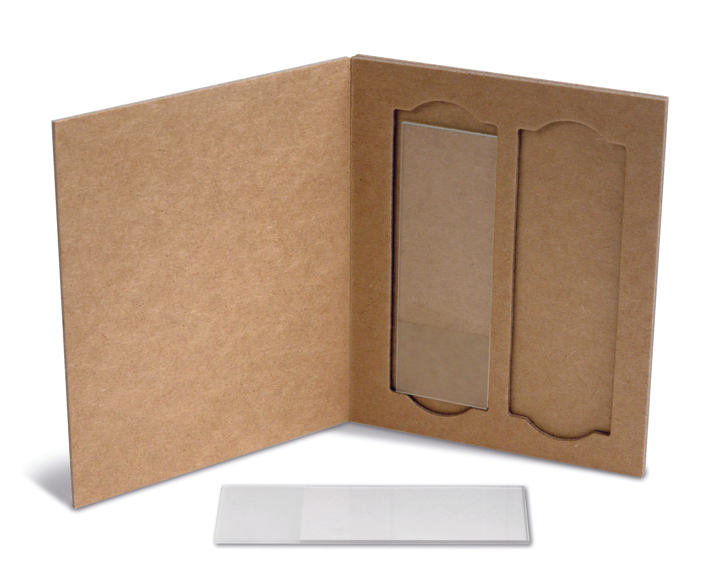2-Place Cardboard Slide Holders, pk36, Cardboard