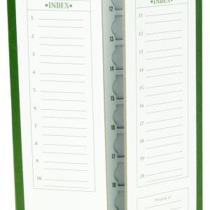 20-Place Cardboard Slide Tray, Green Trim