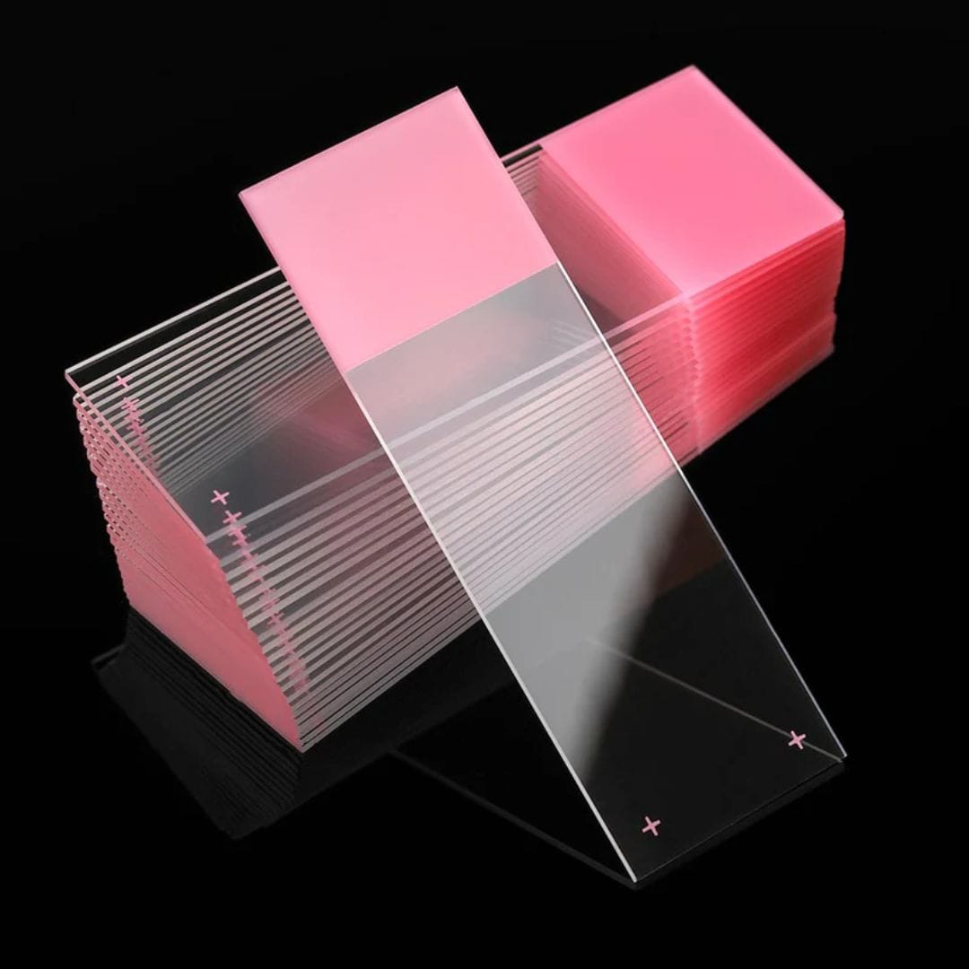 90 Degree Pink Microscope Slide